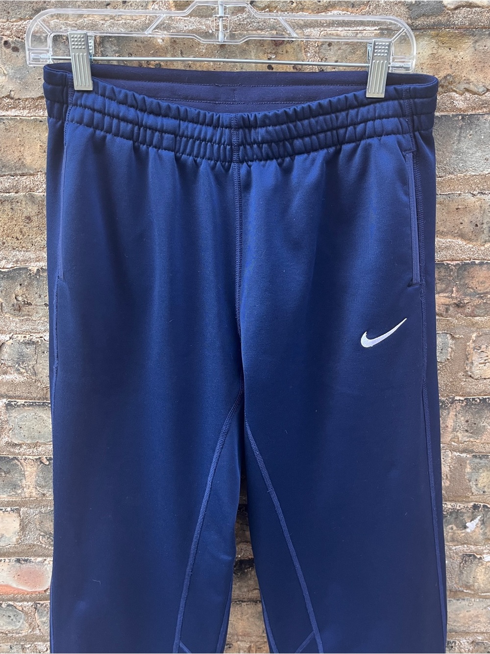 Nike Dri-Fit Sweatpants Blue Fall Gym Lounge Size Medium - Picture 2 of 7